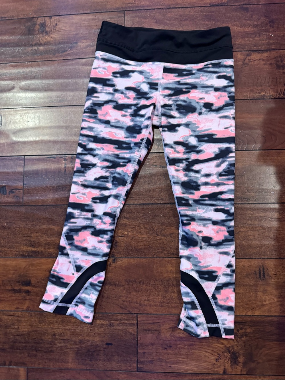 lululemon athletica Pink, Black & Gray Camo Leggings